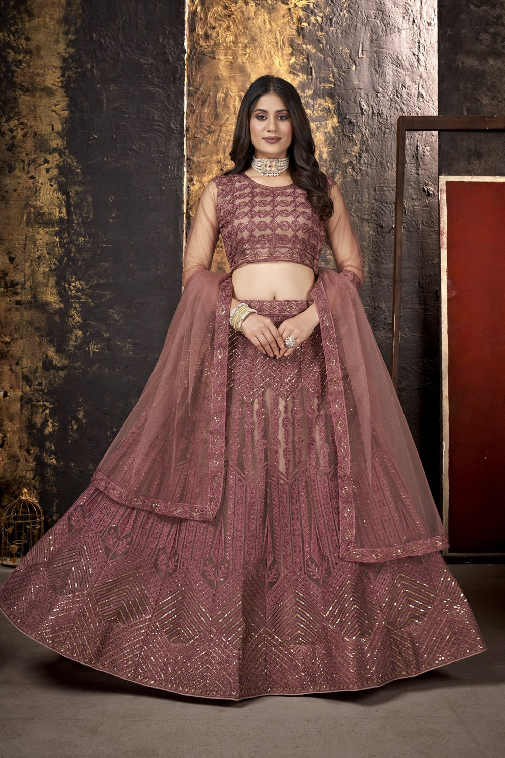 Beautiful Grape Color Designer Lehenga – Sulbha Fashions