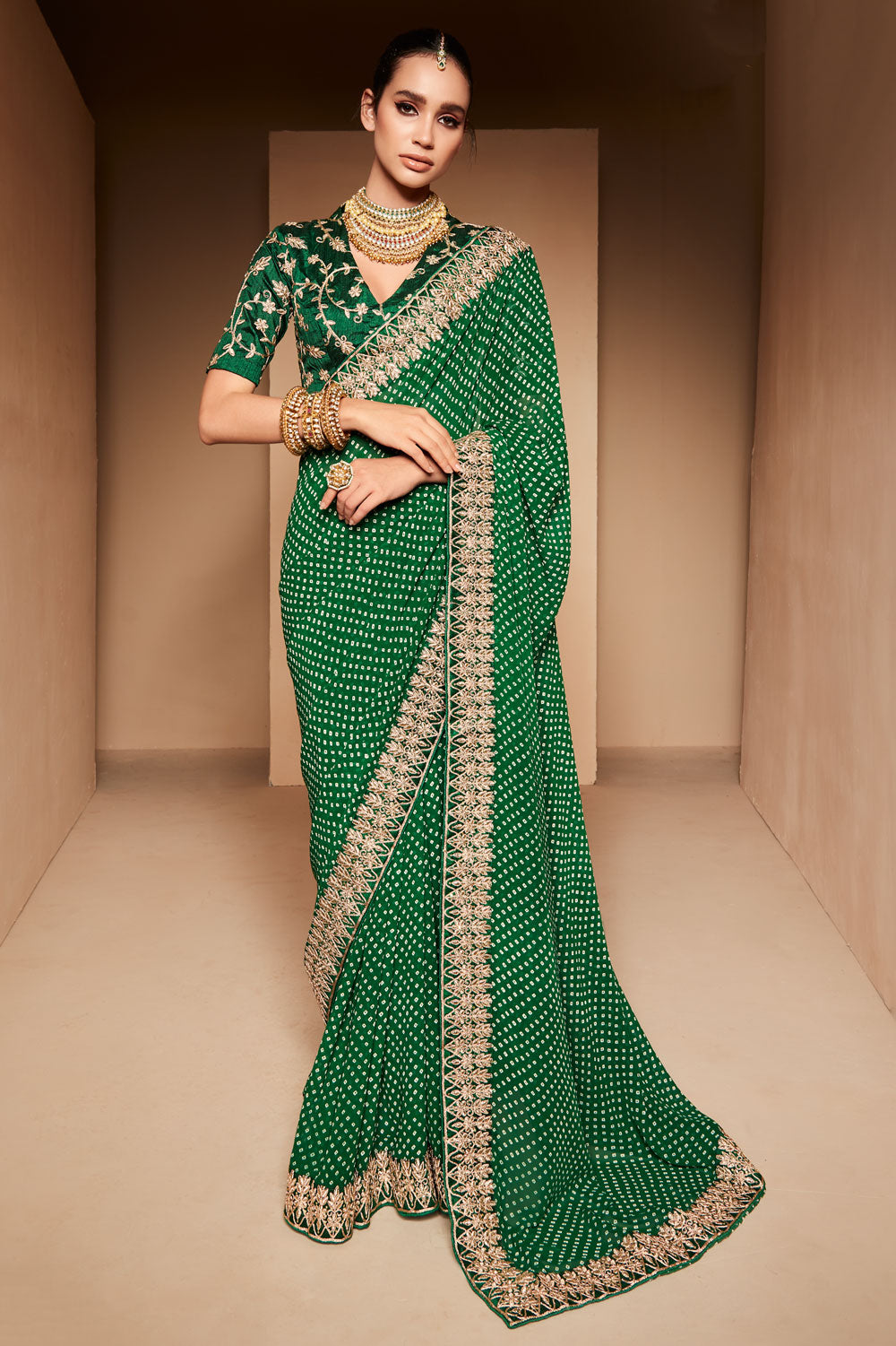 Bandhani Sarees Online Shopping – Sankalp The Bandhej Shoppe