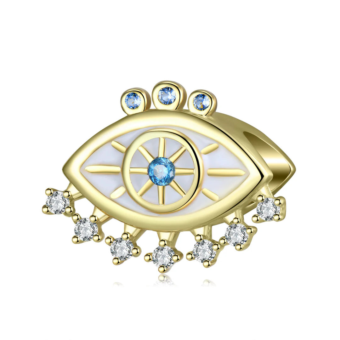 Evil Eye Charms Spacer - Chain Charms - Sterling Silver