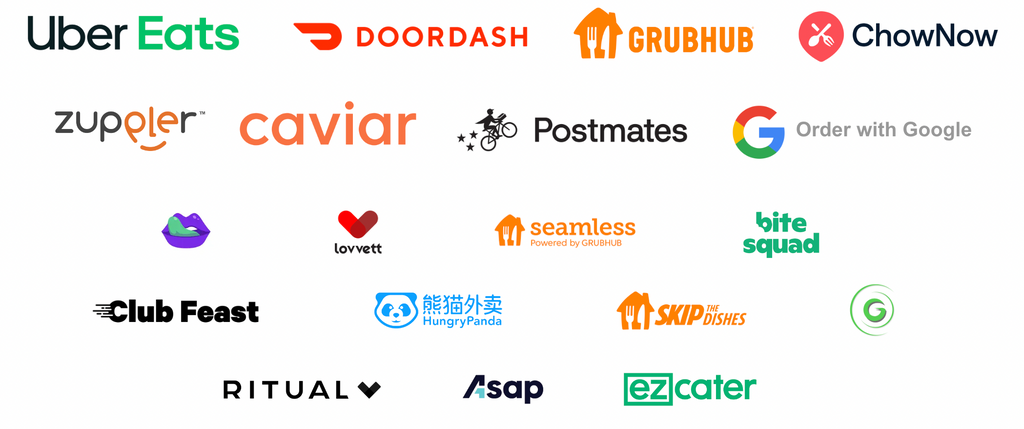Uber Eats, DoorDash, GrubHub and many more delivery apps