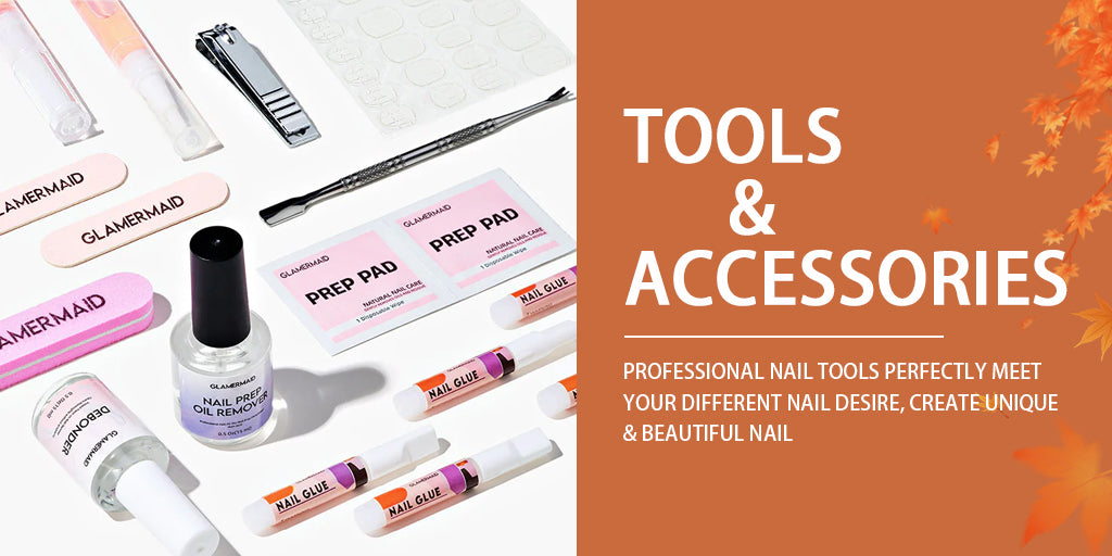 Manicure Tool Kit B, Nail Glue+Nail Glue Debonder+Acrylic Sticks+Alcohol  Prep Pads, Tools, Glue, Remover, Clipper