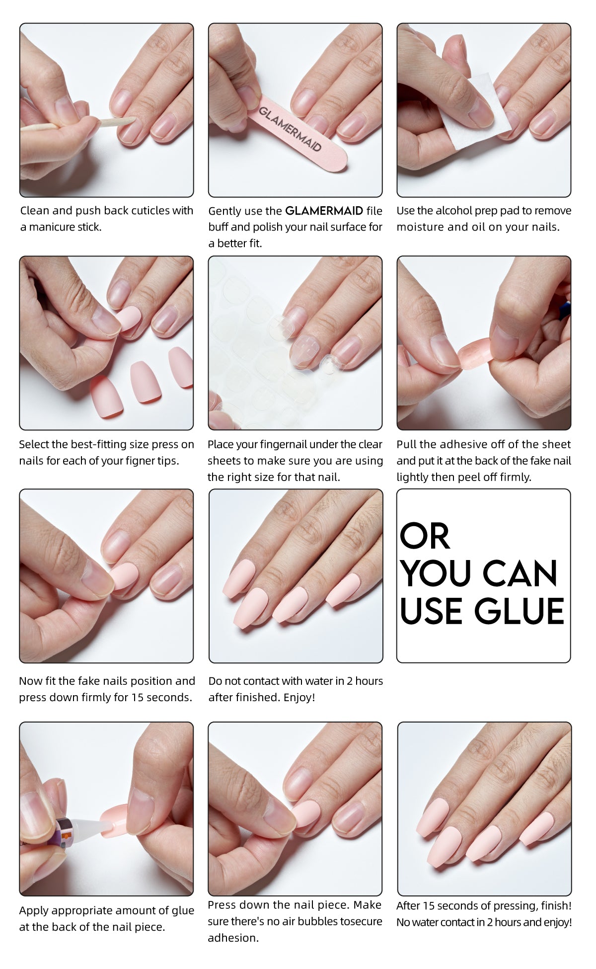 Solid Nail Glue Gel for Nail Soft Gel Nail Tips Non-Stick Hand Acrylic Nail  Tips Solid Gel Nail Glue Press on Nails, No Bubbles No Heat Easy to Use  Firmer Solid Nail