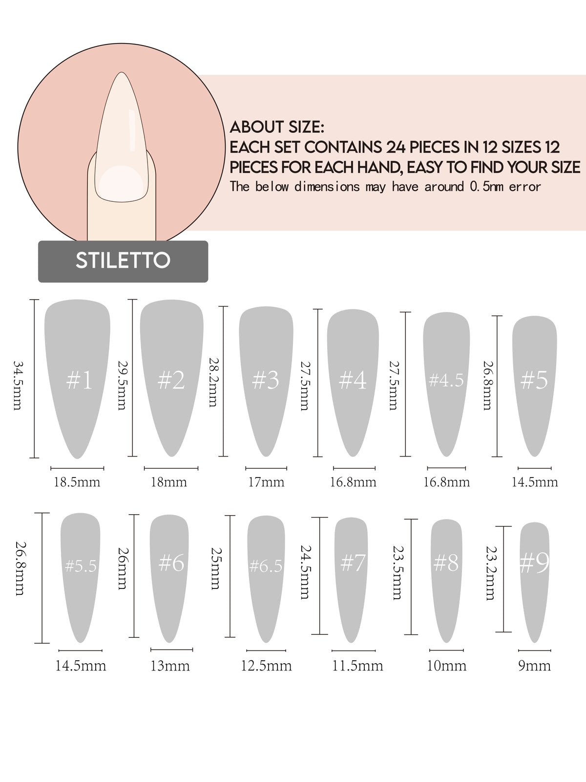 Nail Shape & Size Guide – Glamermaid Glam