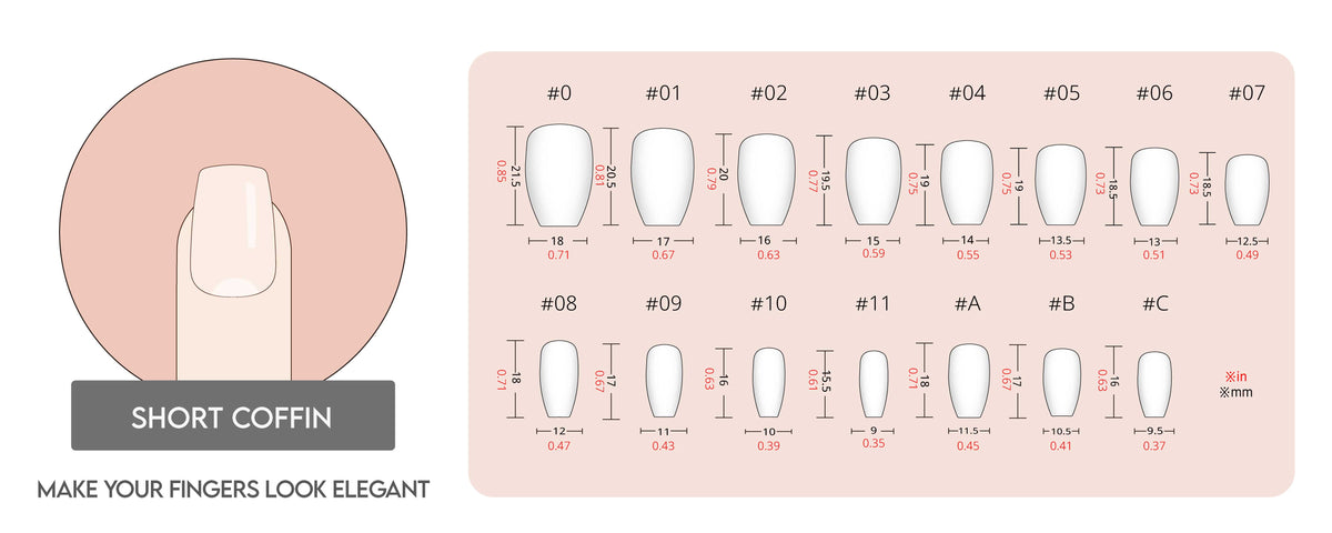 Nail Shape & Size Guide - Glamermaid Glam