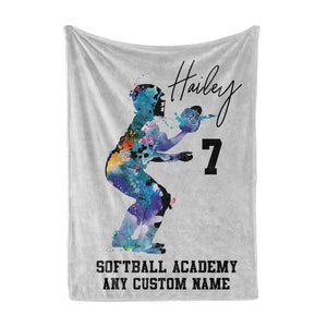 Softball / Fastpitch  Standing Catcher Single Blanket - Stadium Legends