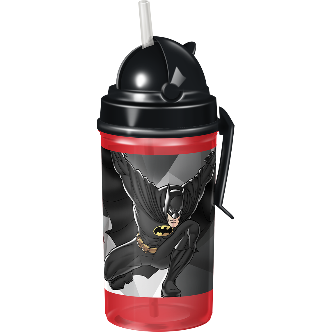 Dc Batman - Water Bottle With Straw-Age 3 Years & Above - Peekaboo