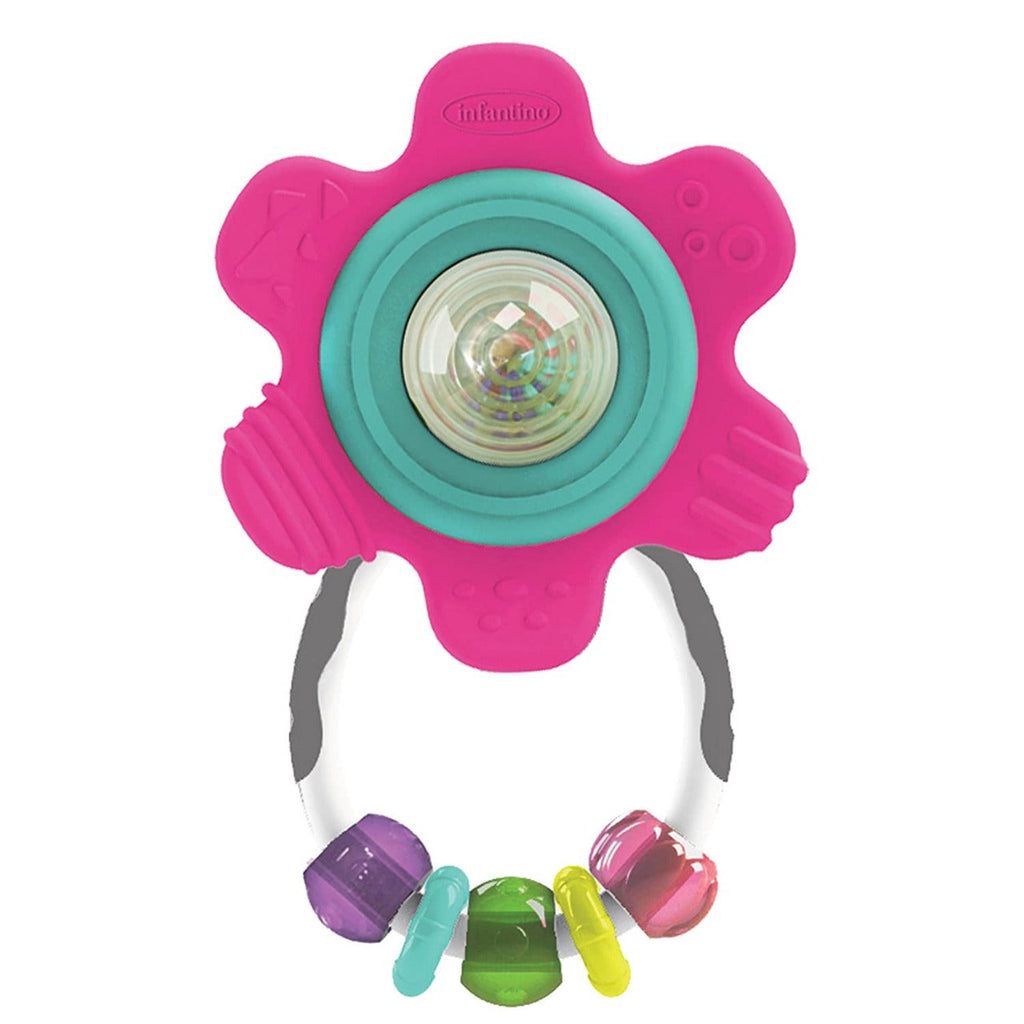 Infantino Shake & Teethe Gummy Flower Rattle Multicolor Age-3M+