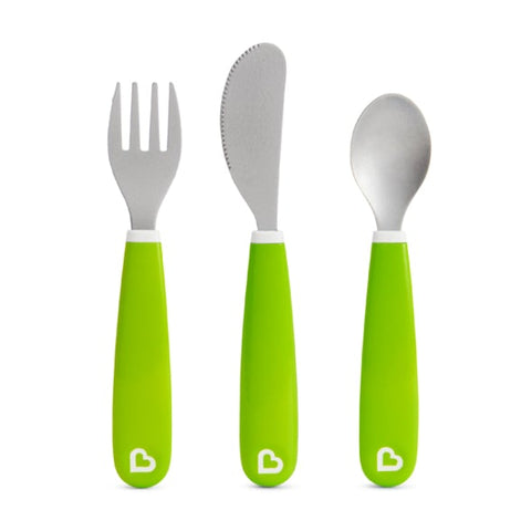 Munchkin Raise Toddler Fork & Spoon Set, 12 M+