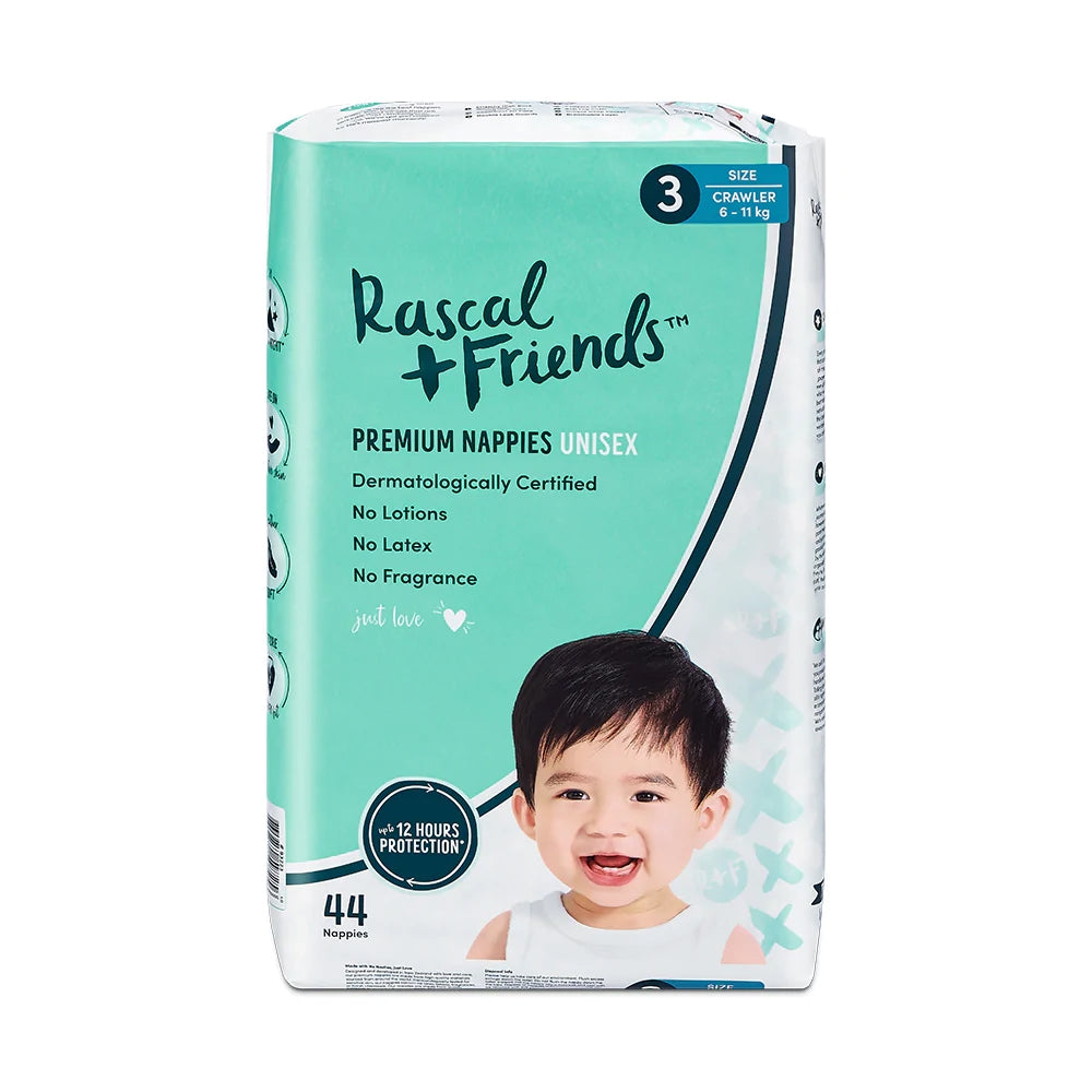 Rascal + Friends Tape Diapers Newborn - Case, Babies & Kids, Bathing &  Changing, Diapers & Baby Wipes on Carousell