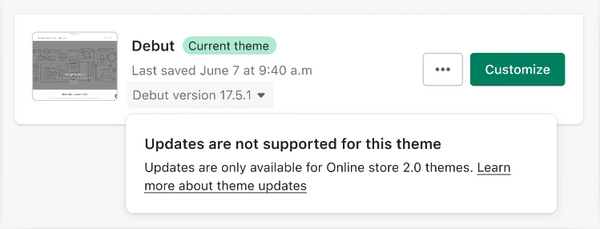 How to update Shopify Theme