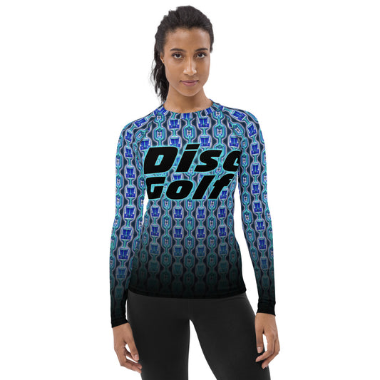 SkeetDesigns | GnomeDriven | Women's All Over Print Rash Guard | Cardinal | Disc Golf Apparel XS