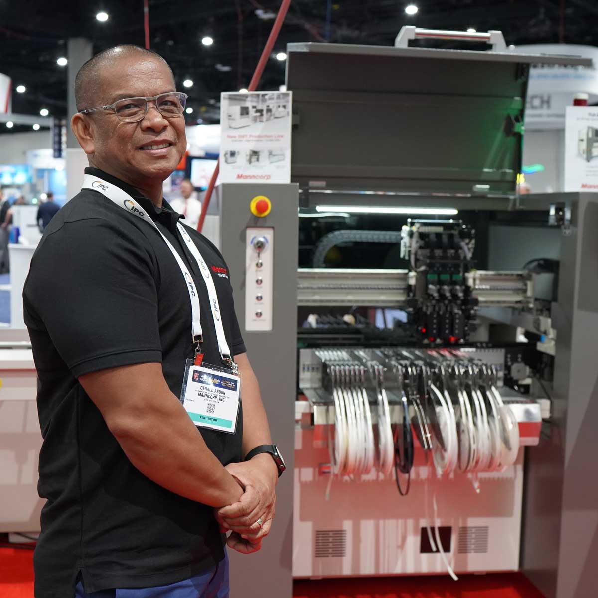 Gerald Abdon at an Expo with Manncorp
