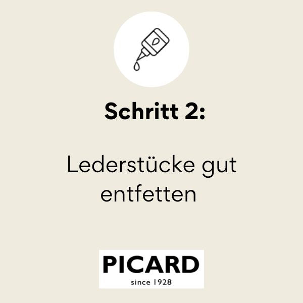 Schritt 2: Lederstücke gut einfetten