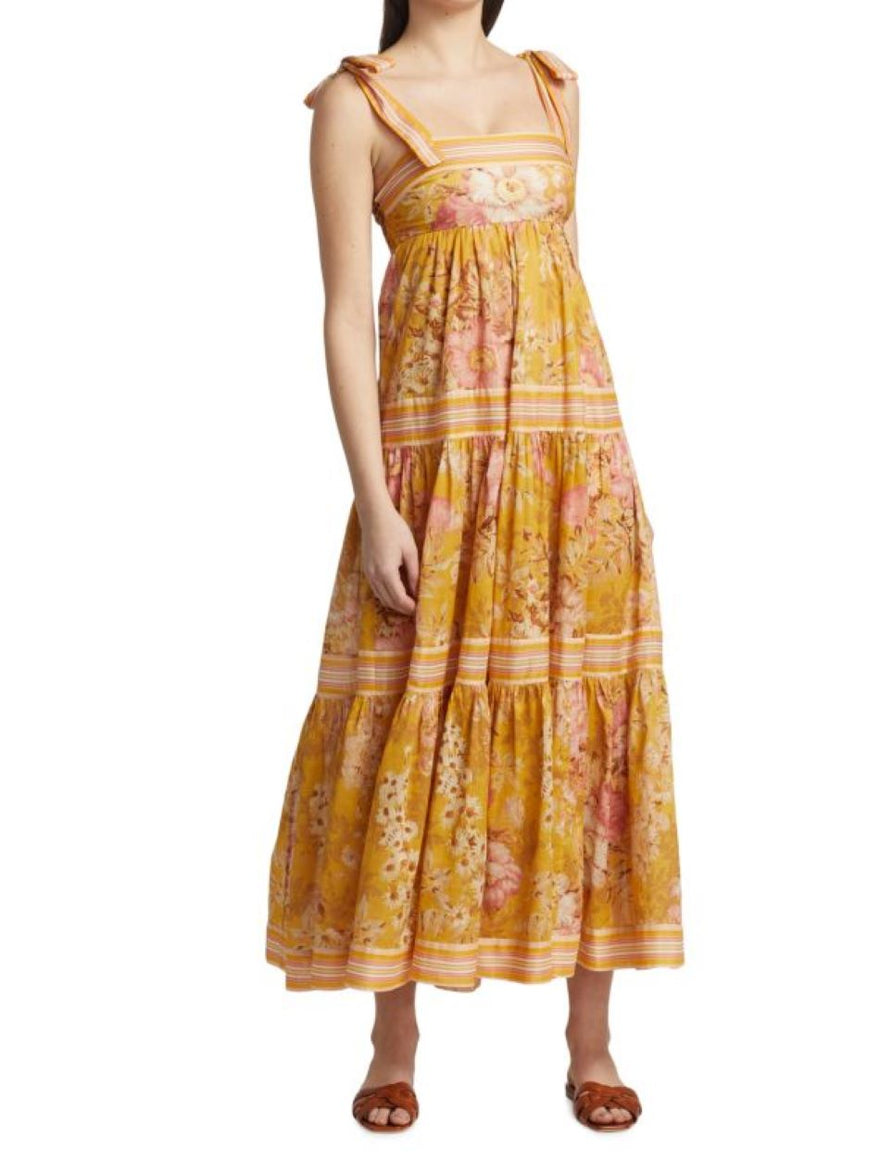 Zimmermann - Pattie Tie Shoulder Midi Dress | All The Dresses