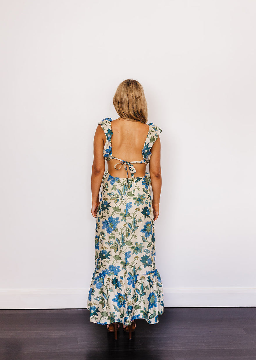 Sir the Label - Celia Frill Floral Print Midi Dress | All The Dresses