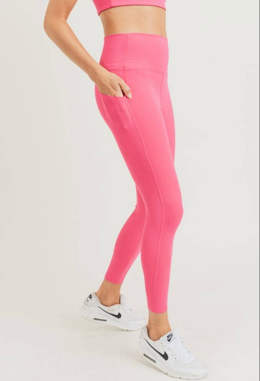 Fuchsia High Waist Leggings