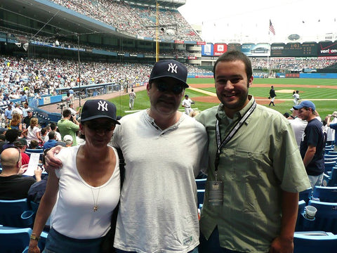 Hedda, Stephen, and Jesse Spector at the old Yankee Stadium
