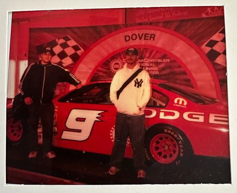 Jesse Spector on the left with the No. 9 car at Dover