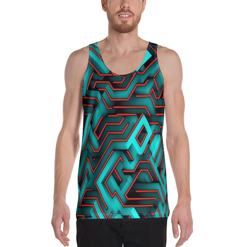 3D Maze Illusion | 3D Patterns | All-Over Print Men's Tank Top - #2