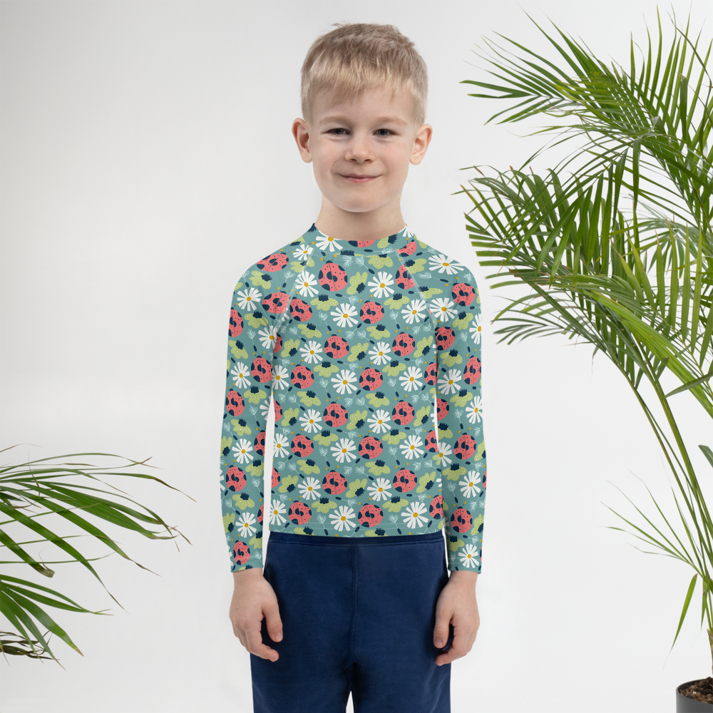 Scandinavian Spring Floral | Seamless Patterns | All-Over Print Kids Rash Guard - #2