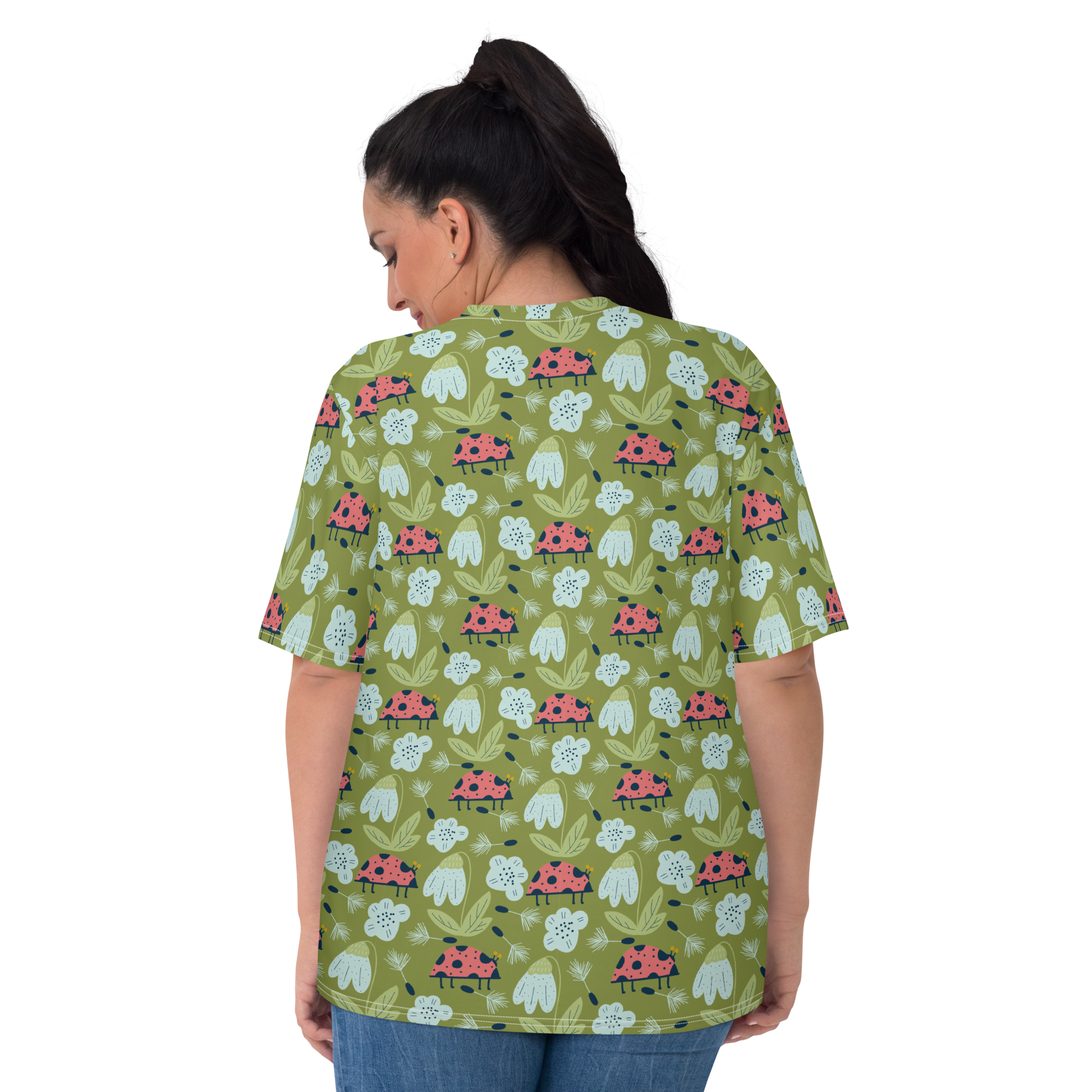 Scandinavian Spring Floral | Seamless Patterns | All-Over Print Women's Crew Neck T-Shirt - #5