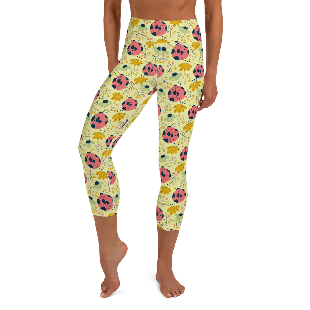 Scandinavian Spring Floral | Seamless Patterns | All-Over Print Yoga Capri Leggings - #9