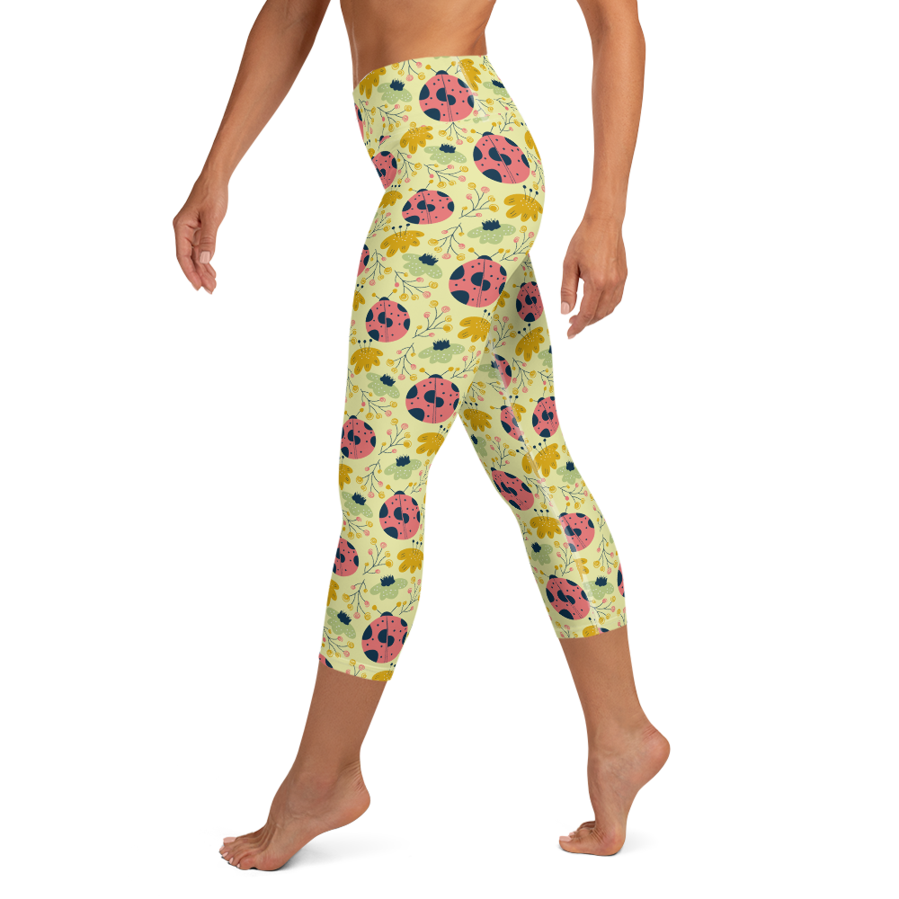 Scandinavian Spring Floral | Seamless Patterns | All-Over Print Yoga Capri Leggings - #9