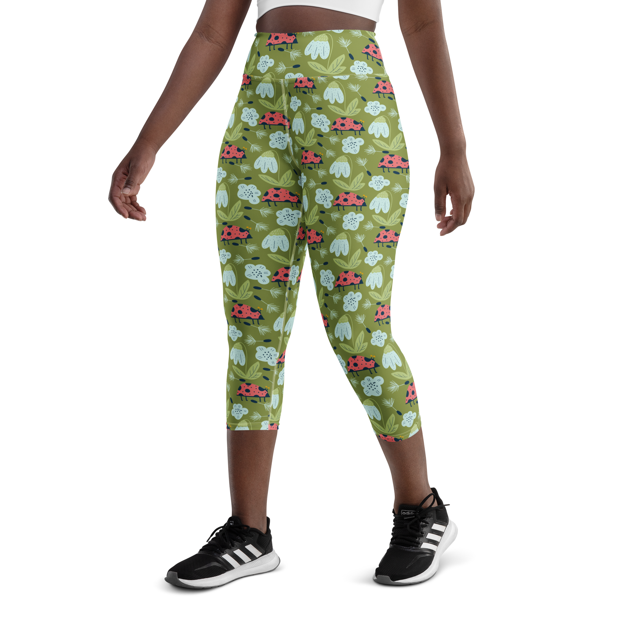 Scandinavian Spring Floral | Seamless Patterns | All-Over Print Yoga Capri Leggings - #5