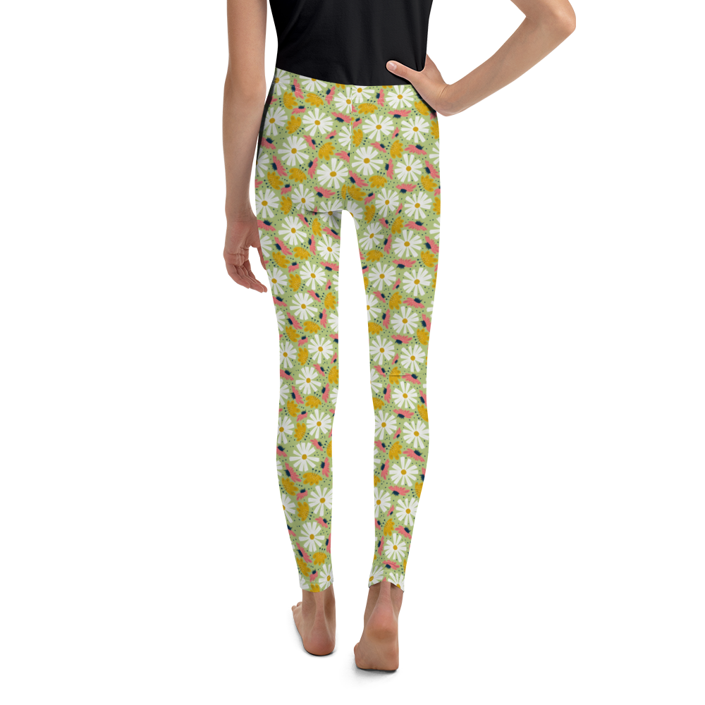 Scandinavian Spring Floral | Seamless Patterns | All-Over Print Youth Leggings - #4