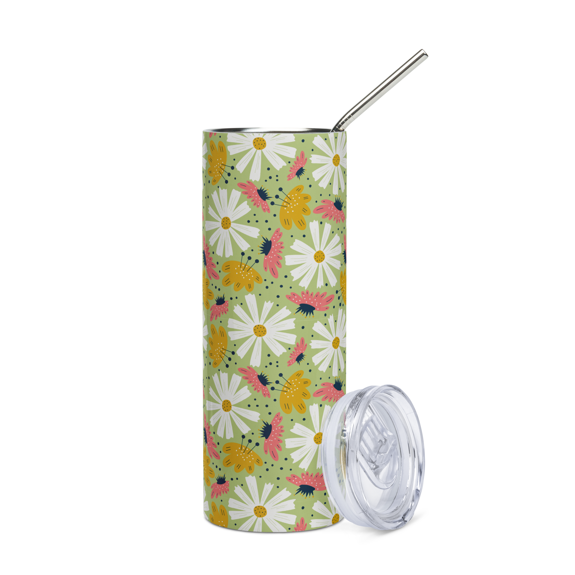 Scandinavian Spring Floral | Seamless Patterns | Stainless Steel Tumbler - #4