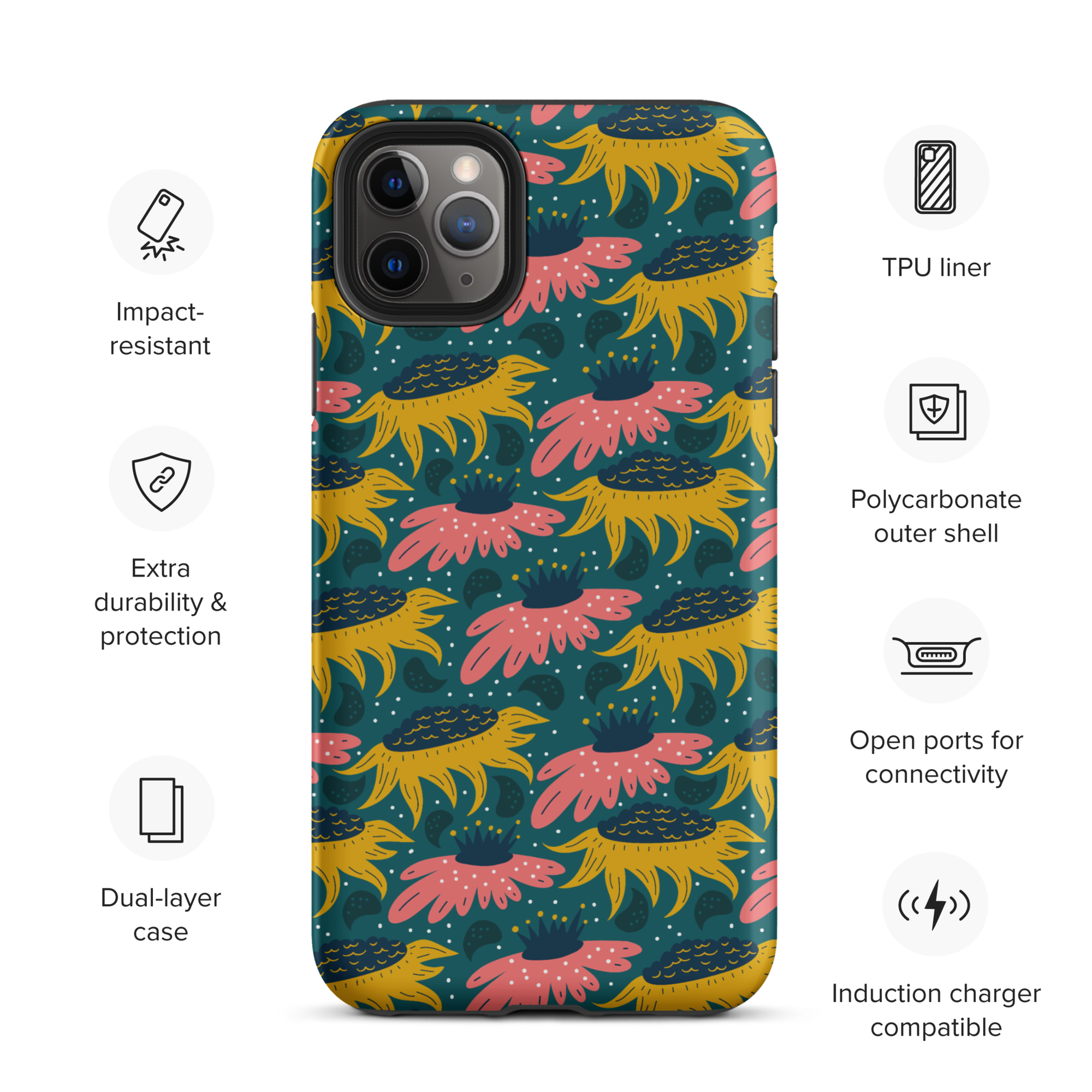 Scandinavian Spring Floral | Seamless Patterns | Tough iPhone Case - #8