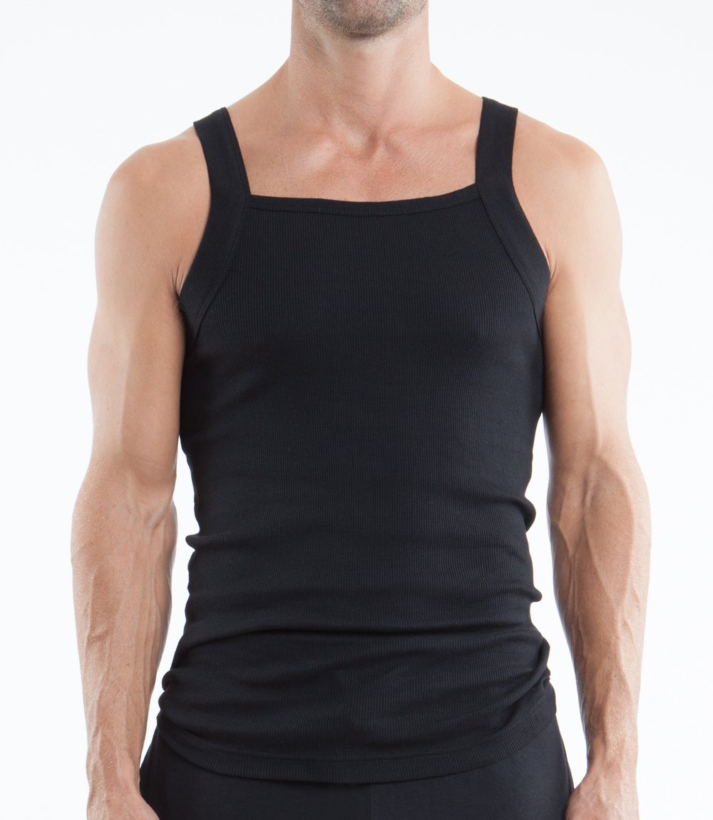 Image of 3-Pack Square Neck Tank Tops | Black