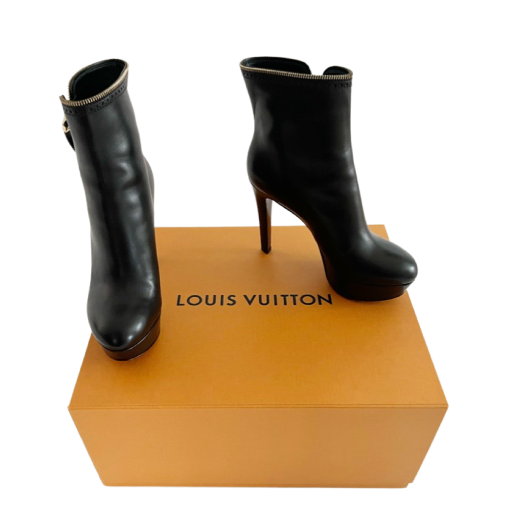 Louis Vuitton Dark Muse Embellished Suede Open Toe Ankle Boots  Closet  Upgrade