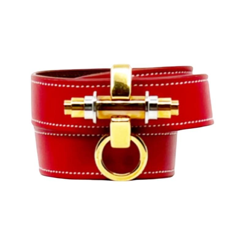 Givenchy Obsedia Red Leather 3 Wrap Bracelet Sz S – Designer Resale  Collective