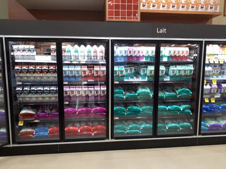 Projet de réfrigérateur pour produits laitiers et jus en supermarché -2