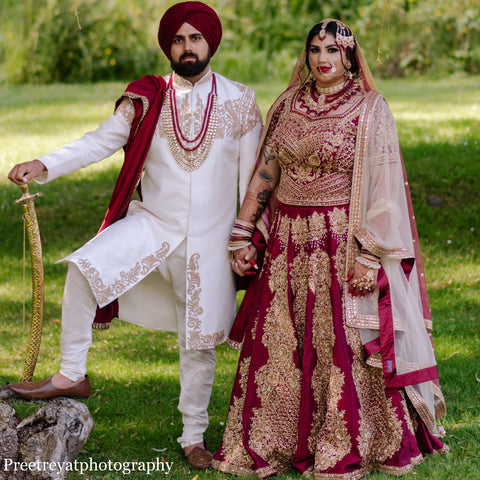 Drisha Acharya Was A Classic Indian Bride In Red For Her Wedding To Sunny  Deol's Son Karan Deol