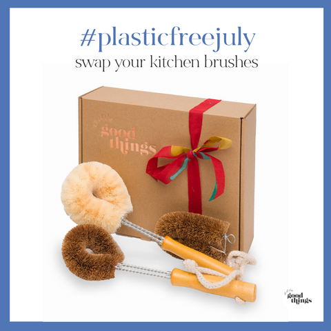 Plastic-free Kitchen Brushes Plant-fibre Compostable