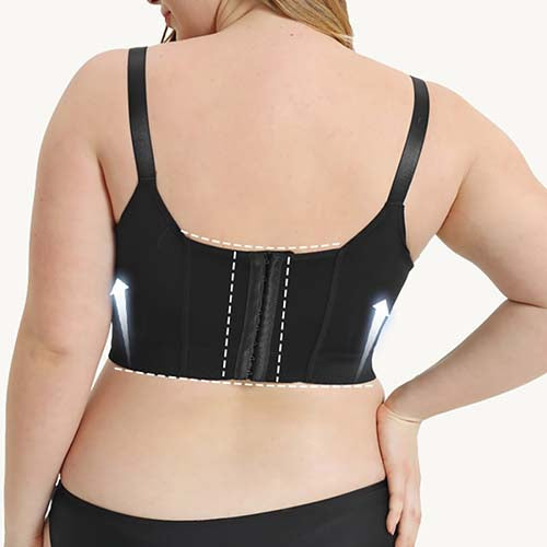 adviicd She Fit Sports Bras One Smooth U Underwire Bra, Smoothing Shapewear  Bra, Concealing Full-Coverage Bra with Front-to-Back Black Small 