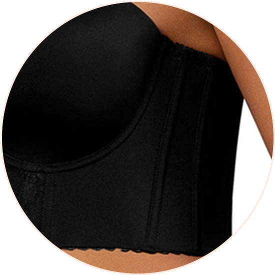 Woobilly Deep Cup Bra Hide Back Fat,Full Back Coverage Bras for  Women,Corset Bra,No Back Fat Bras for Women (Color : Black+Skin Tone, Size  : 34/A75) at  Women's Clothing store