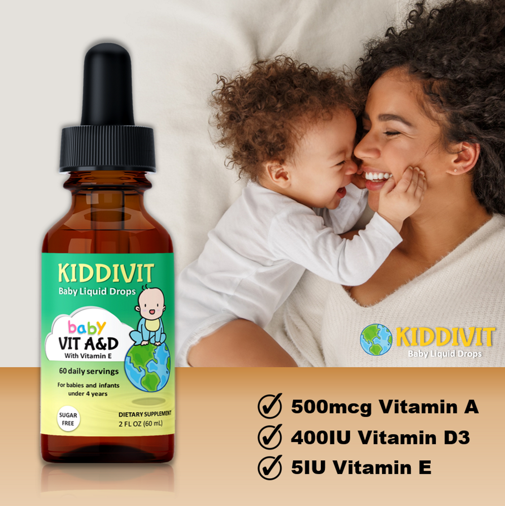 Baby Vitamin A&D Liquid Drops 2 FL OZ – KIDDIVIT