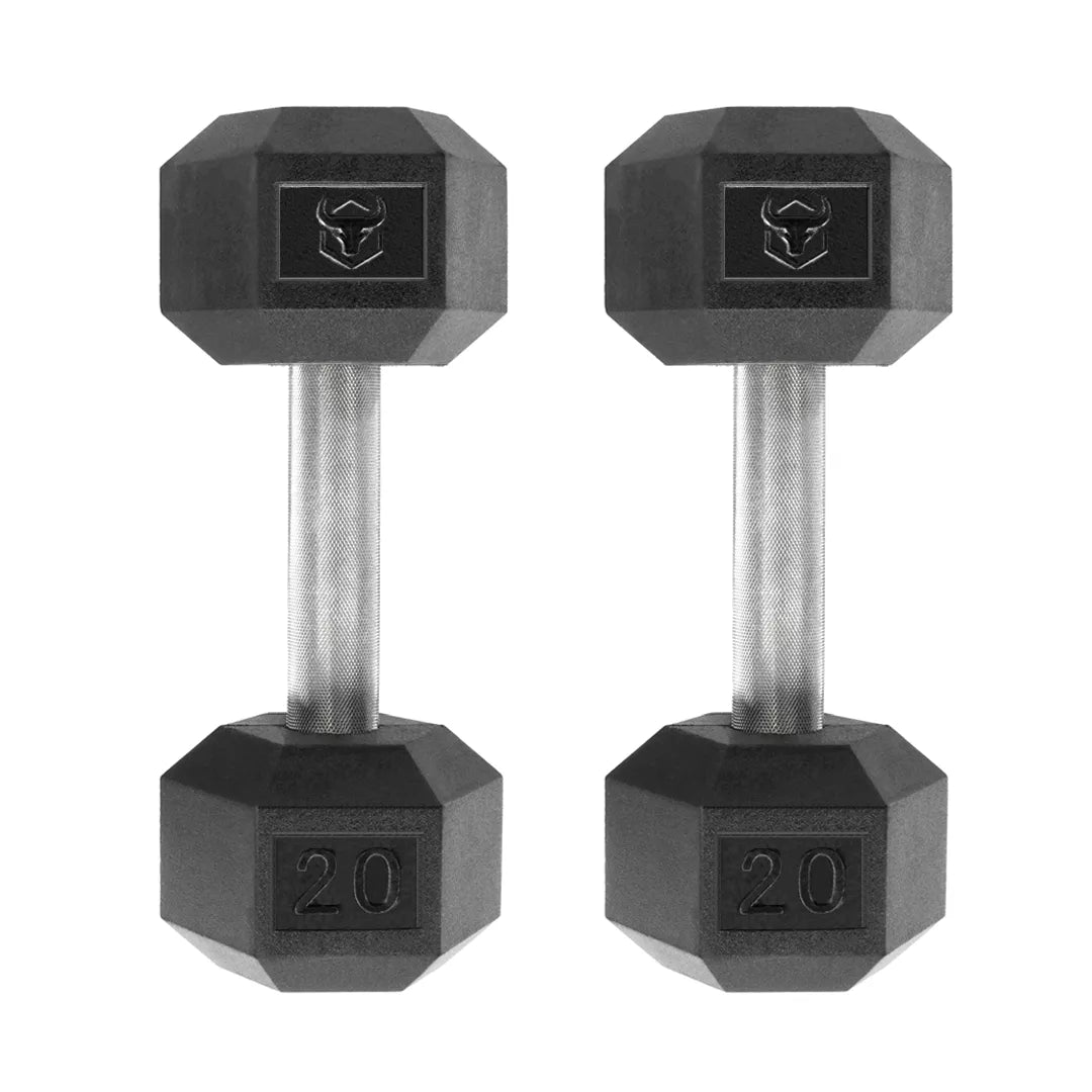 Product image for Rubber Hex Dumbbells & Sets (LB)