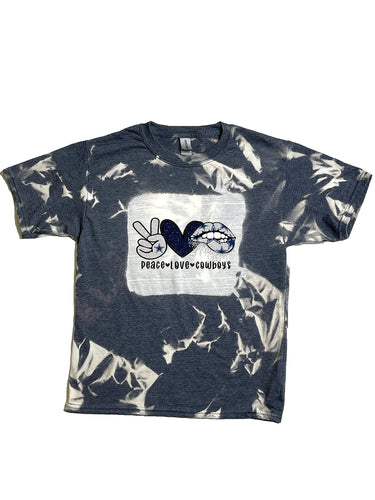 Acid Wash Cowboys Brush Stroke T-shirt - ADULT – Addison Cowboys Merch