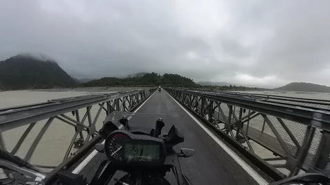 Bridge and motorbike