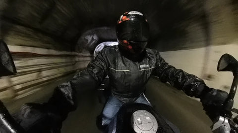 Milford tunnel on a motorbike