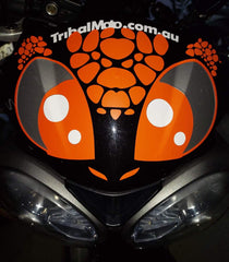 baby dragon decal on motorbike