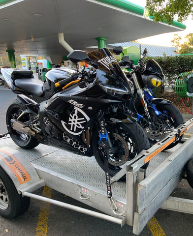 motorbikes on a trailer