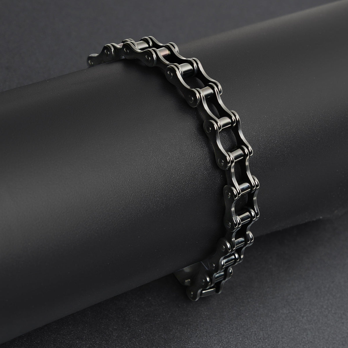 Stainless Steel Black Bike Chain Bracelet – Biker Jewelry Shop