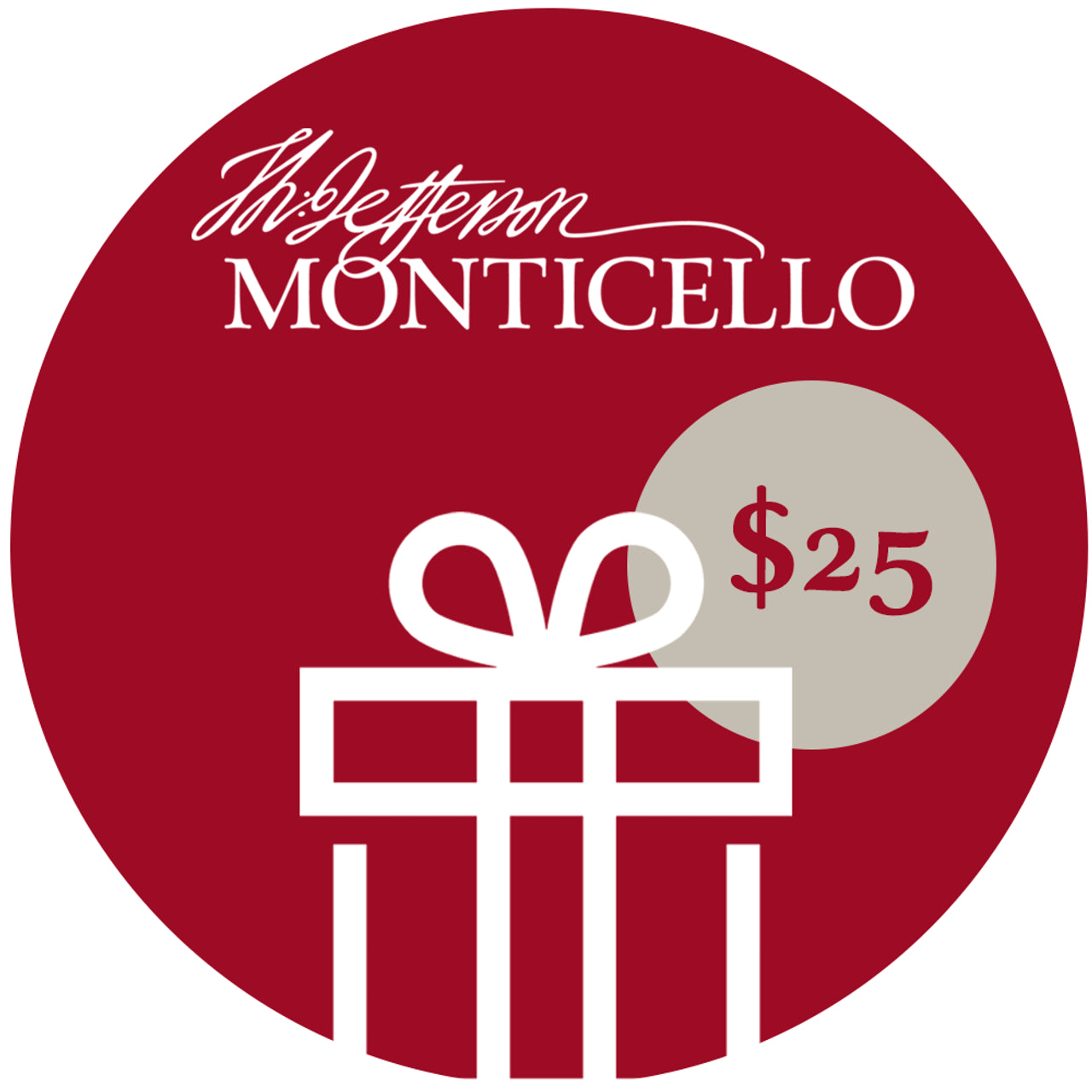 &dollar;25 Monticello Donation