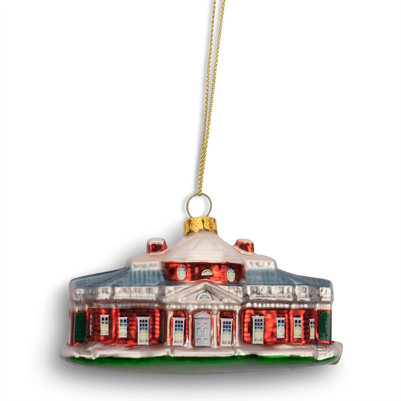 Monticello Blown Glass Ornament