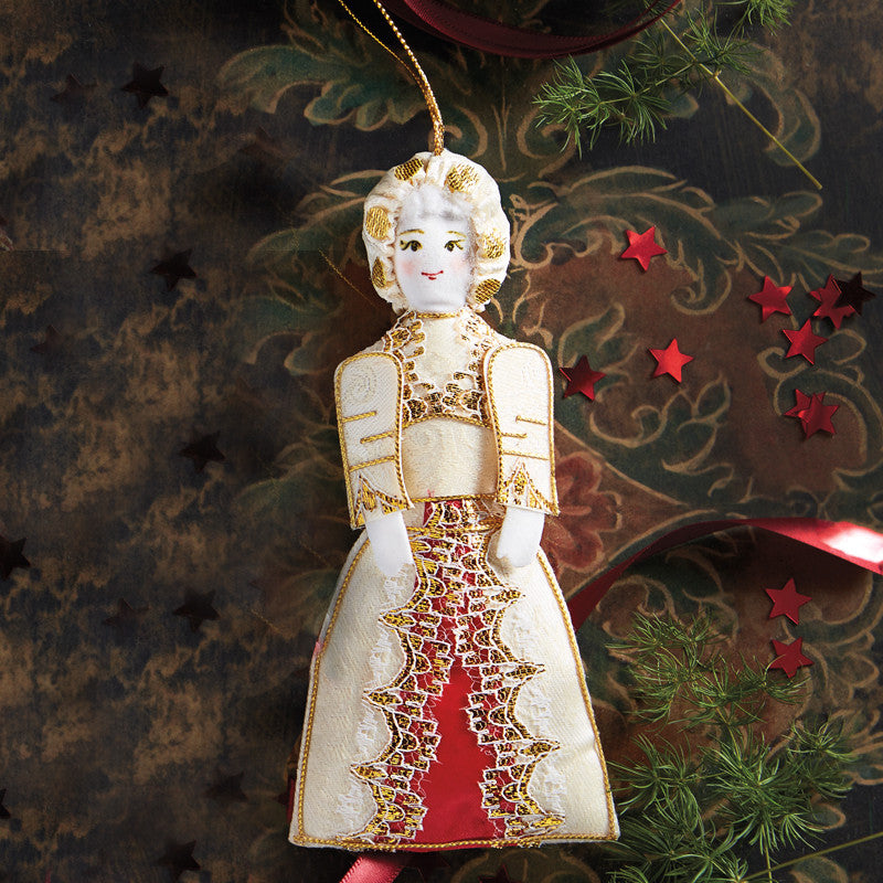 Embroidered Martha Washington Ornament